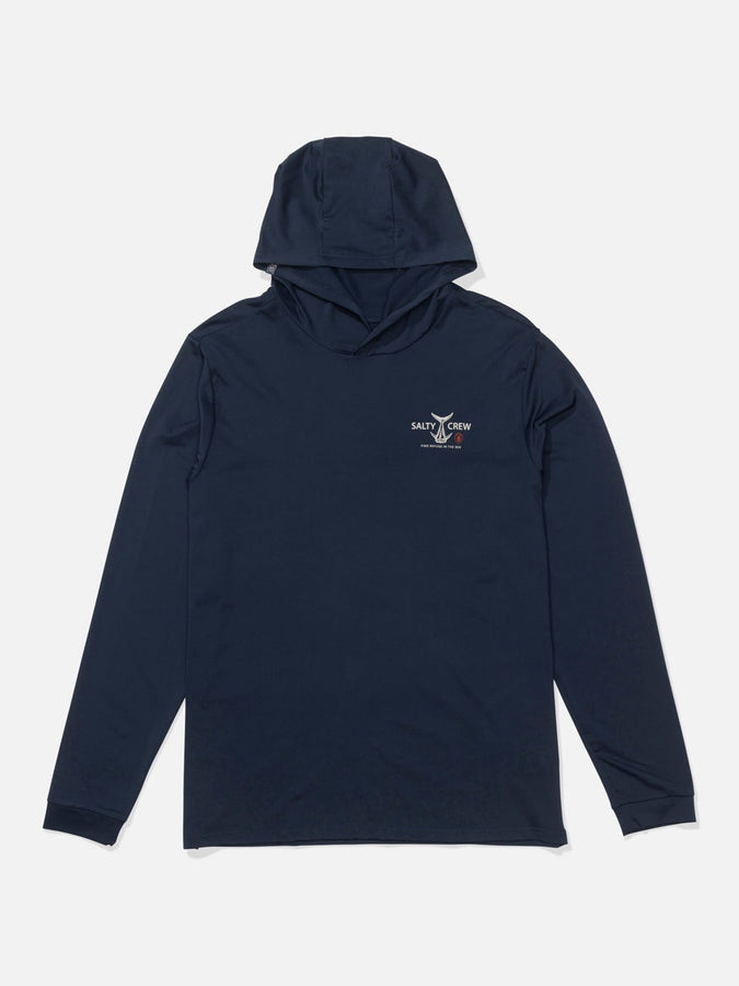 Salty Crew Fish Market Hood Long Sleeve Rashguard Spring 2026 | NAVY