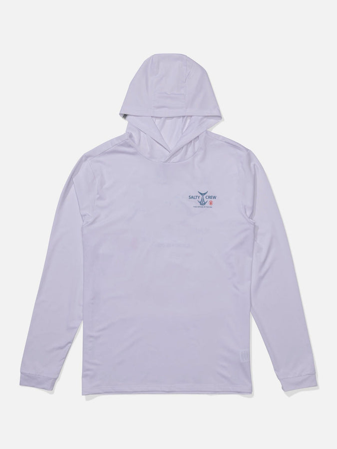 Salty Crew Fish Market Hood Long Sleeve Rashguard Spring 2026 | WHITE