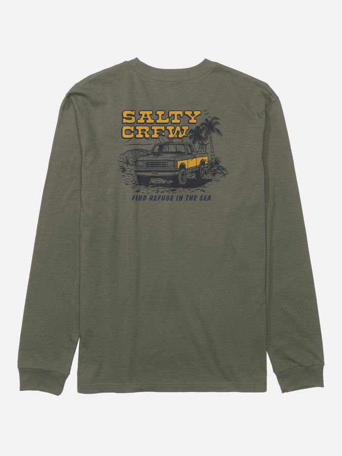 Salty Crew Truck Stop Long Sleeve T-Shirt | DUSTY OLIVE