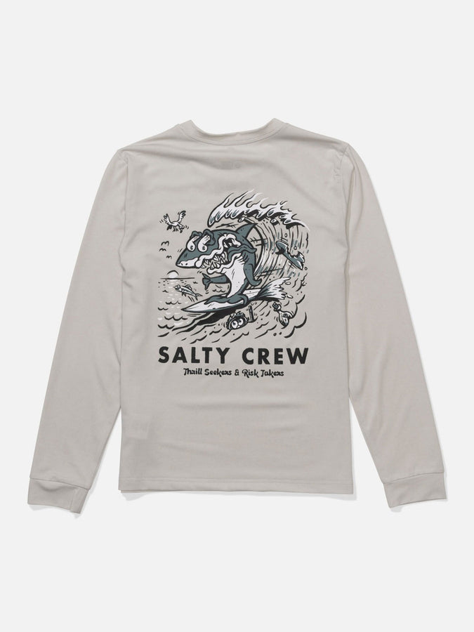 Salty Crew Surf Shark Long Sleeve Rashguard Spring 2026 | ATHLETIC HEATHER