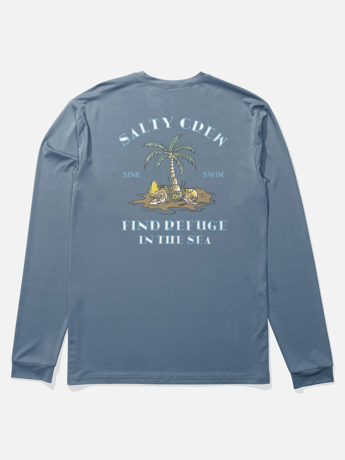 Salty Crew Dermoprotecteur Long Sleeve Buttondown Shirt Summer 2026 | CAPTAINS BLUE