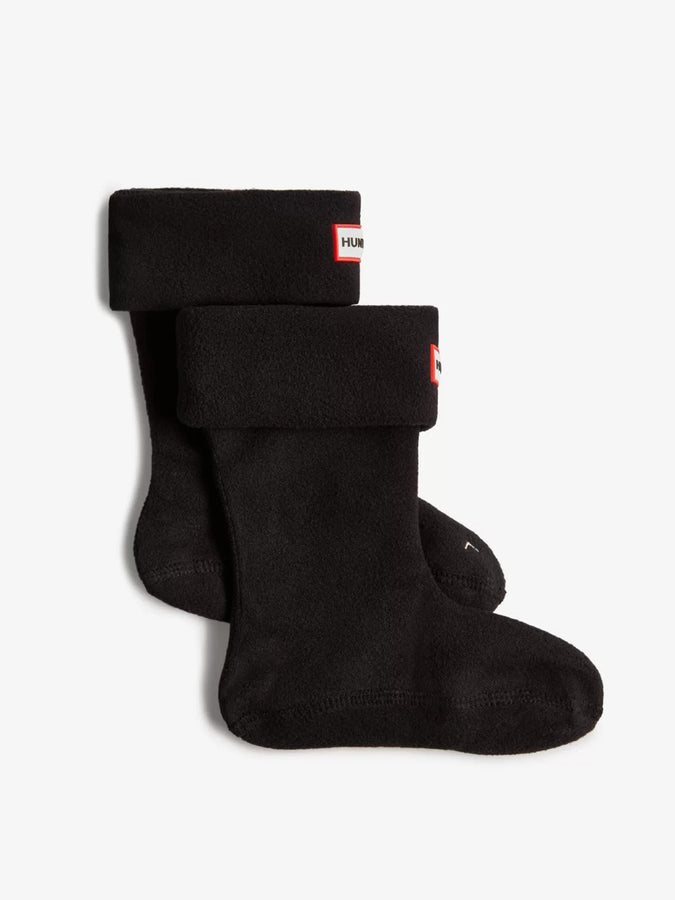 Hunter Recycled Fleece Cuff Boot Socks | BLACK