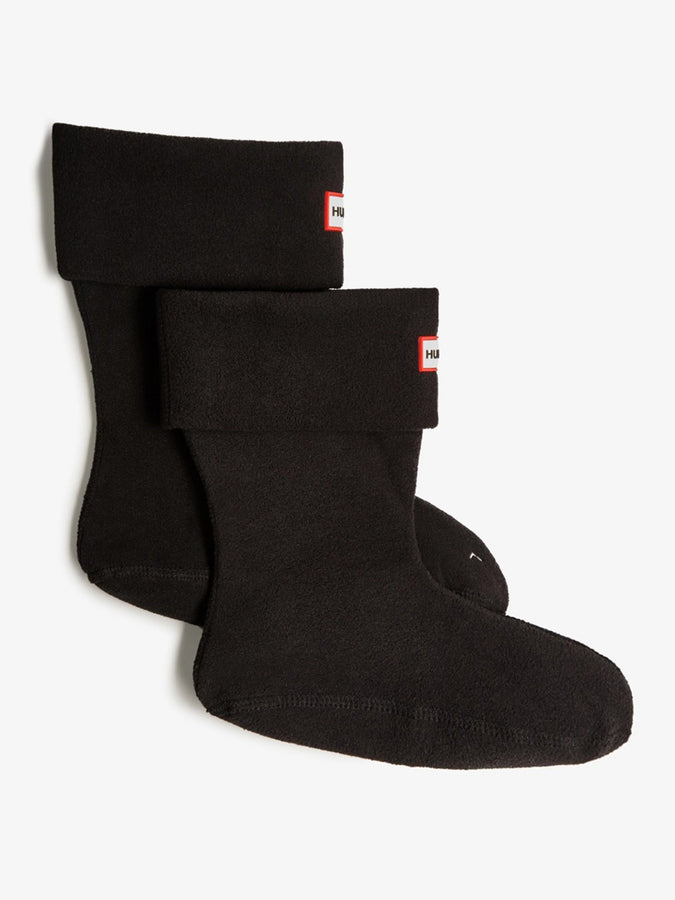 Hunter Recycled Fleece Short Boot Socks | BLACK