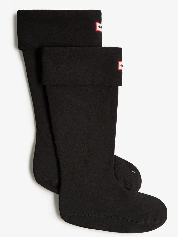 Hunter Recycled Fleece Tall Boot Socks | BLACK