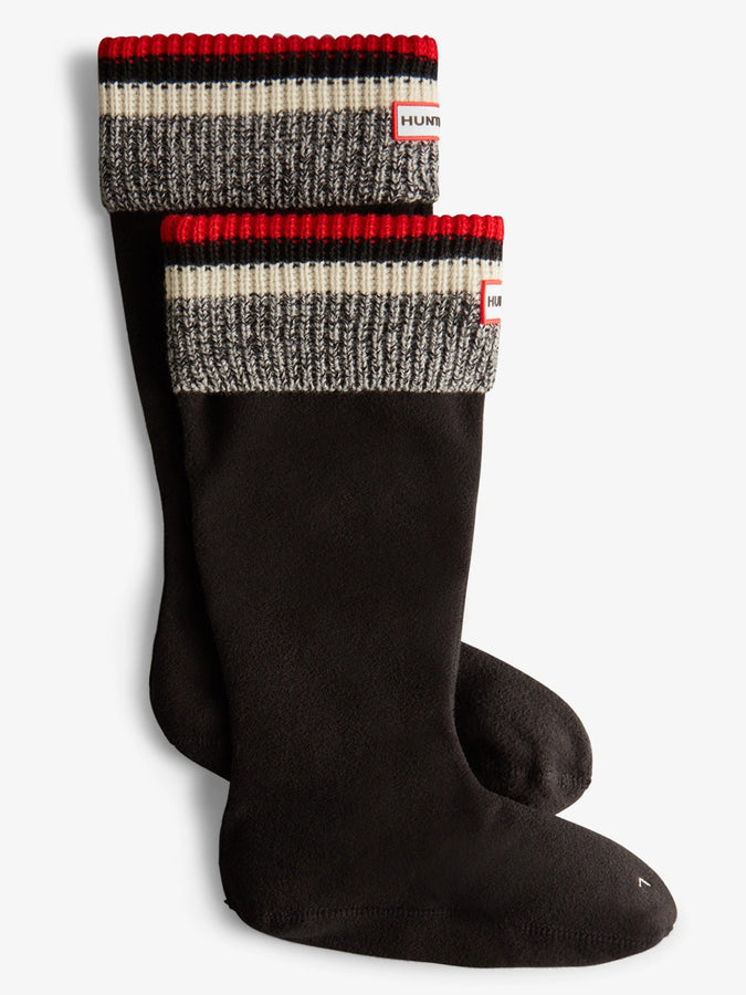 Hunter Recycled Block Stripe Tall Boot Socks | GREY TWIST