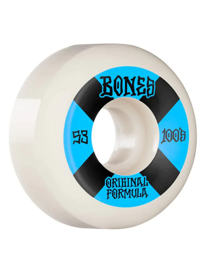 Bones Price Point 100'S V5 Sidecut 53mm Skateboard Wheels | WHITE