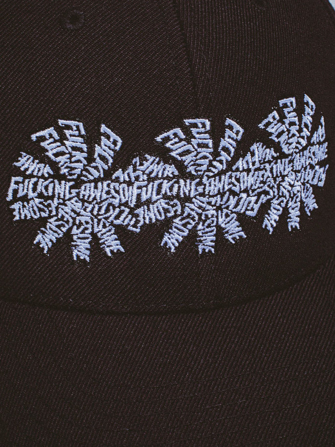 Fucking Awesome 3 Spiral Snapback Hat | BLACK