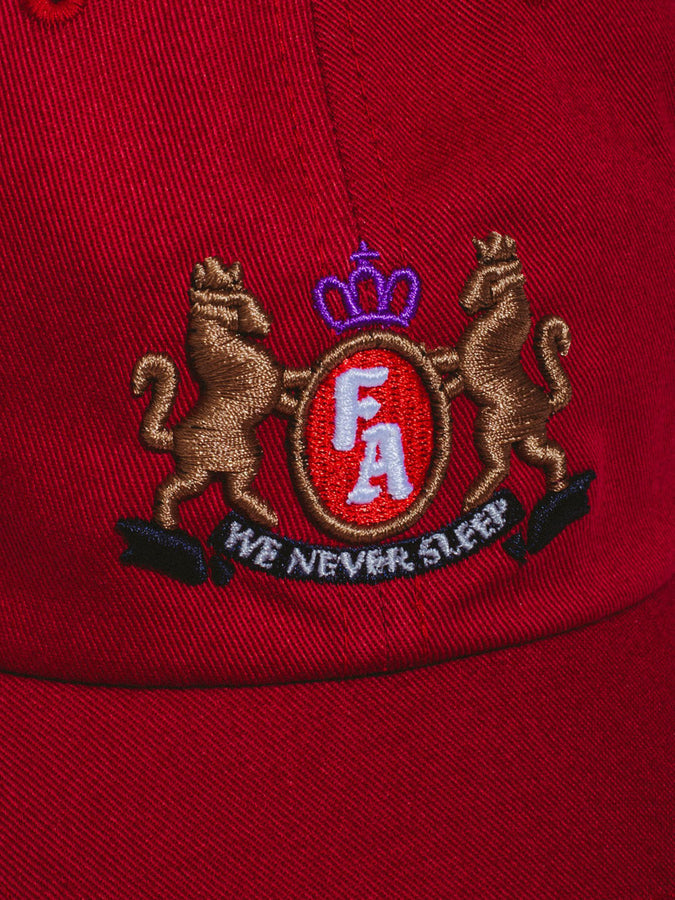Fucking Awesome Core Crest Strapback Hat | CRANBERRY