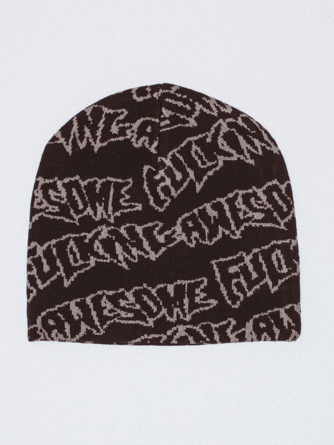 Fucking Awesome Stamp Repeat Skully Beanie | BLACK/GREY