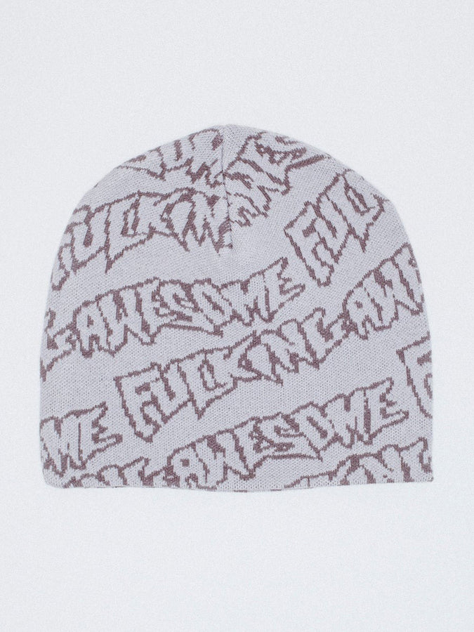 Fucking Awesome Stamp Repeat Skully Beanie | CREAM/GREY