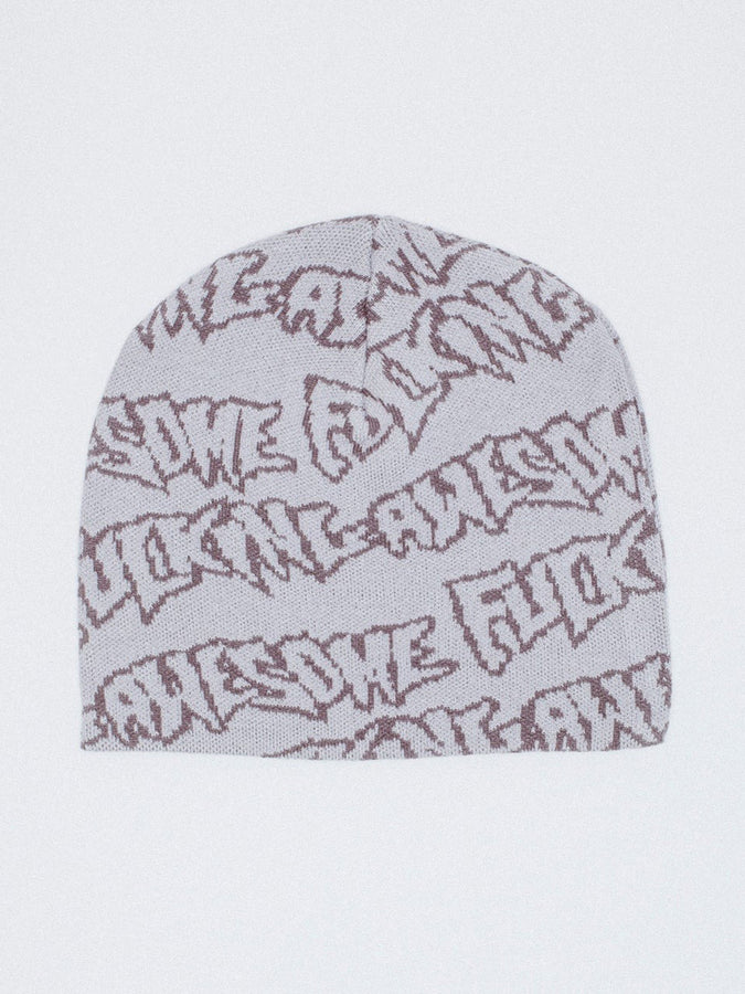 Fucking Awesome Stamp Repeat Skully Beanie | CREAM/GREY