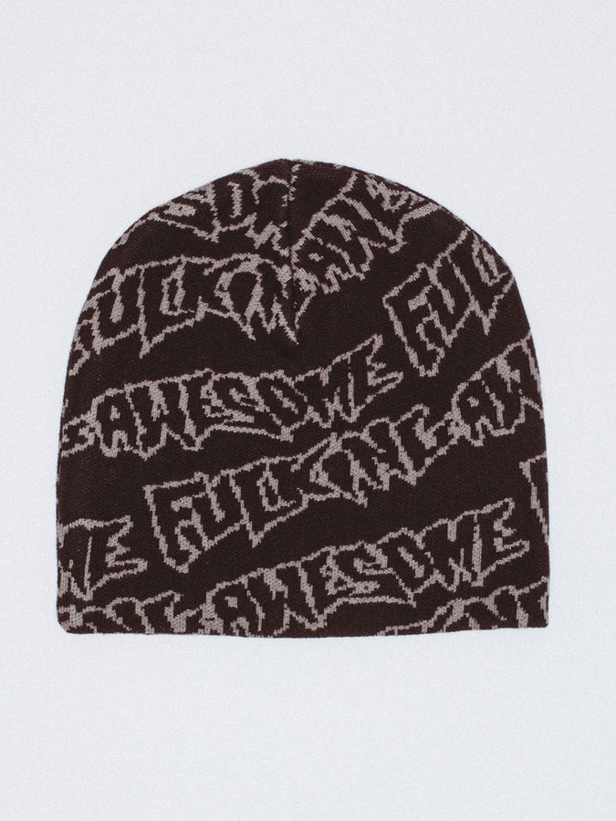 Fucking Awesome Stamp Repeat Skully Beanie | BLACK/GREY