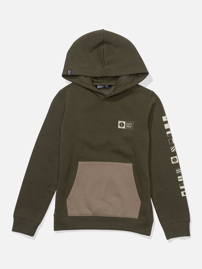 Salty Crew Alpha Color Block Hoodie Spring 2026 | OLIVE STONE