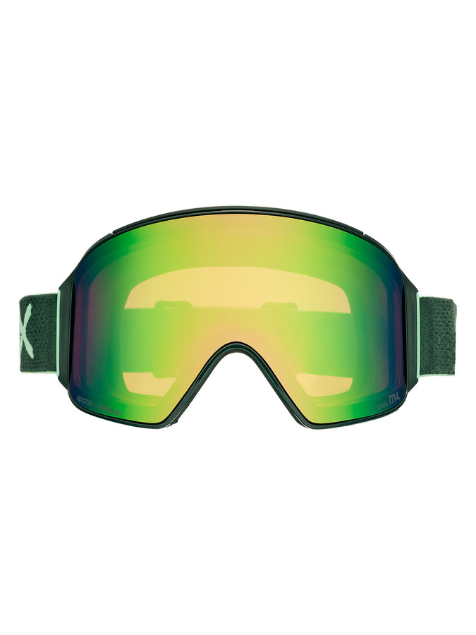 Anon M4 Cylindrical + Bonus Lens + Mfi Ski Mask Goggle | BRNWCK GRN/PRCV VRBL GRN (FBU)