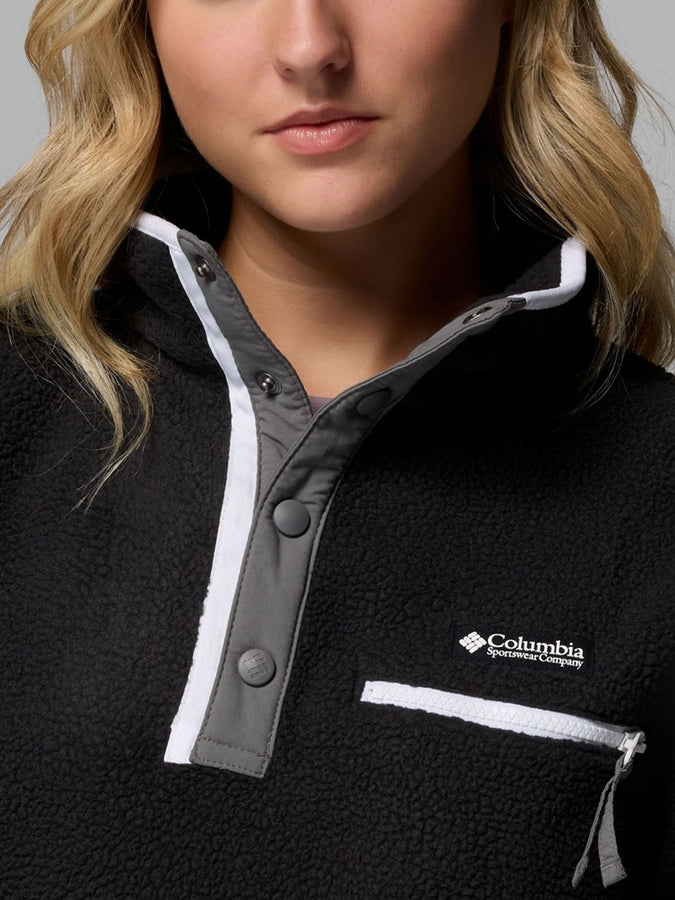 Columbia Helvetia II Cropped 1/2 Snap Fleece Jacket Fall 2026 | BLACK (013)