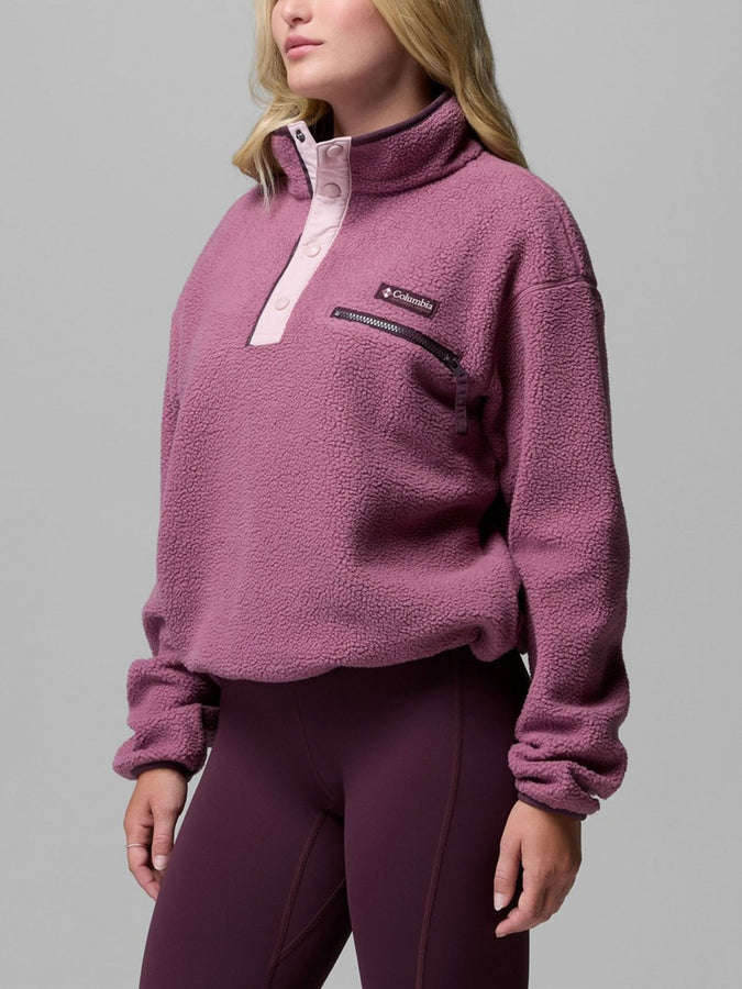 Columbia Helvetia II Cropped 1/2 Snap Fleece Jacket Fall 2026 | ANTQ MAUVE/MNRL PNK/MNVT (552)