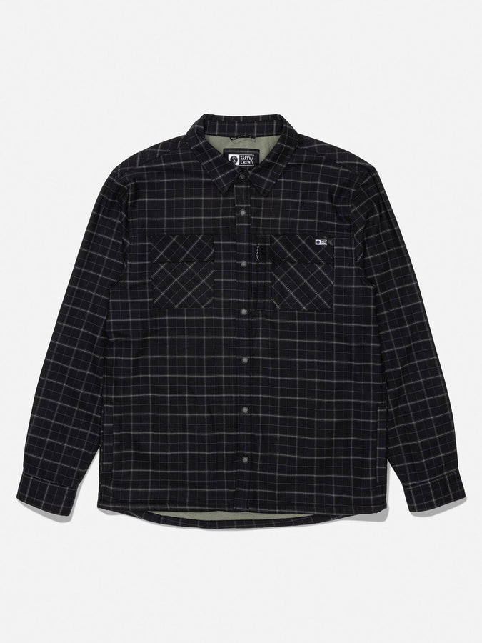 Salty Crew Fathom Tech Shacket Jacket Holiday 2026 | BLACK/GREEN