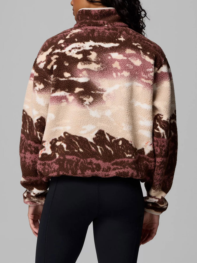 Columbia Helvetia II Cropped 1/2 Snap Polar Vest Fall 2025 | TOBACCO STRS/DARK STONE (256)