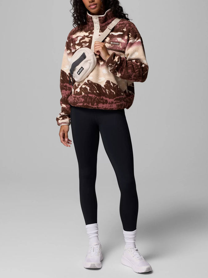 Helvetia II Printed Cropped 1/2 Snap Polar Vest