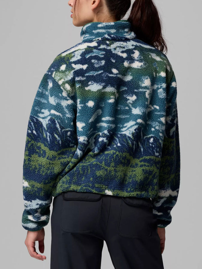 Columbia Helvetia II Cropped 1/2 Snap Polar Vest Fall 2025 | EVERBLUE STRS/RAIN FRST (492)