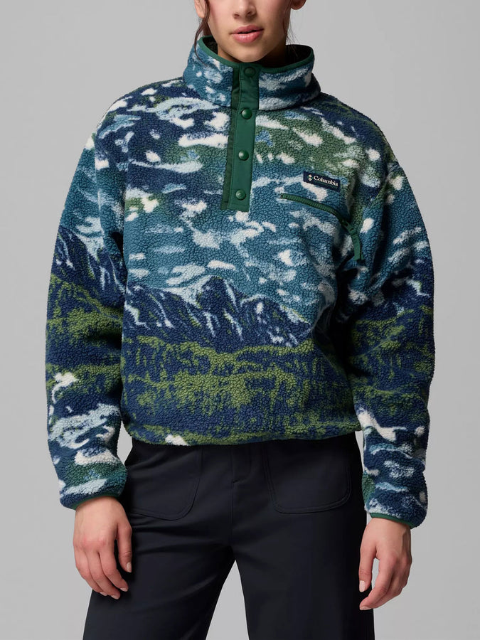 Columbia Helvetia II Cropped 1/2 Snap Polar Vest Fall 2025 | EVERBLUE STRS/RAIN FRST (492)