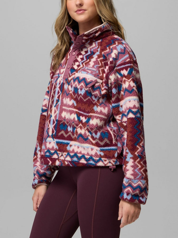 Columbia Helvetia II Printed Cropped Fleece Jacket Fall 2026 | ANTIQUE MAUVE GEOMIX (555)