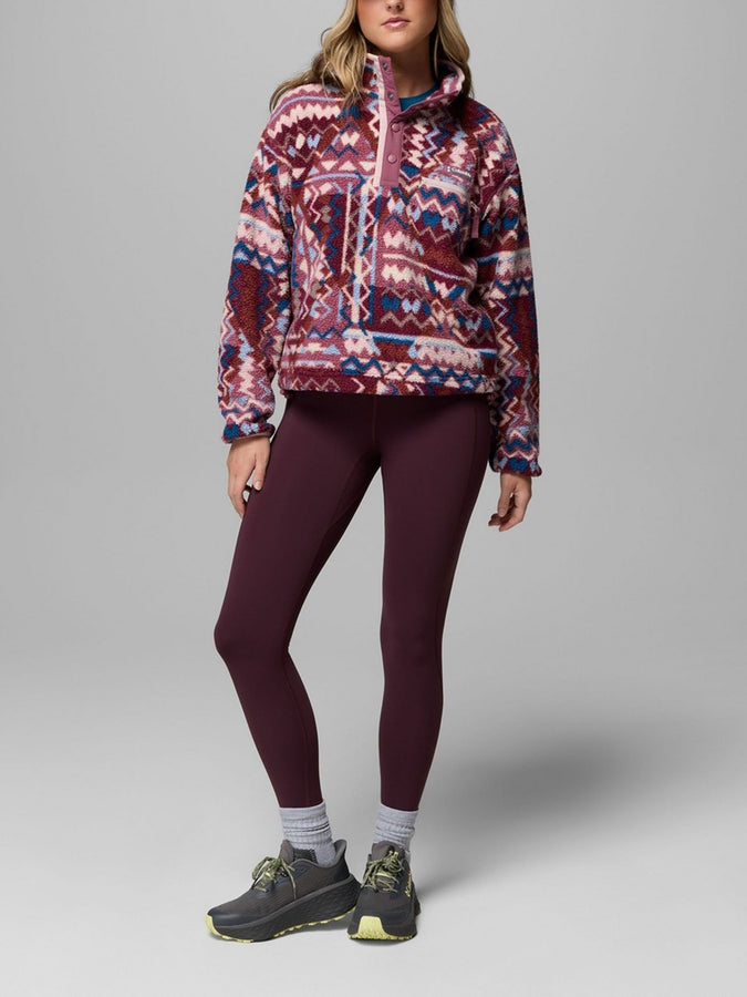 Columbia Helvetia II Printed Cropped Fleece Jacket Fall 2026 | ANTIQUE MAUVE GEOMIX (555)