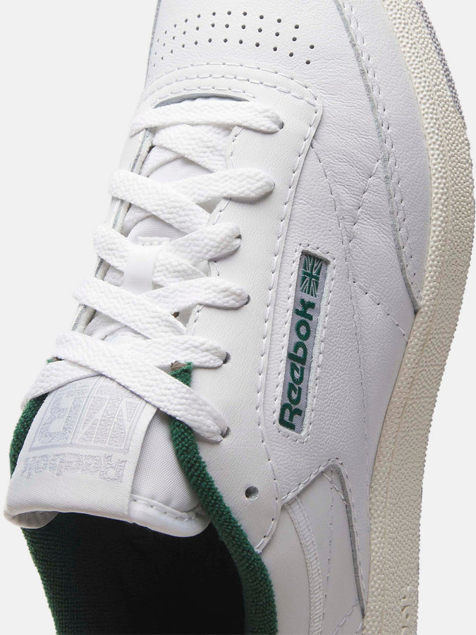 Reebok Club C 85 Fomo Is Dead White/Green Shoes Fall 2023 | WHITE/CHALK/DARK GREEN