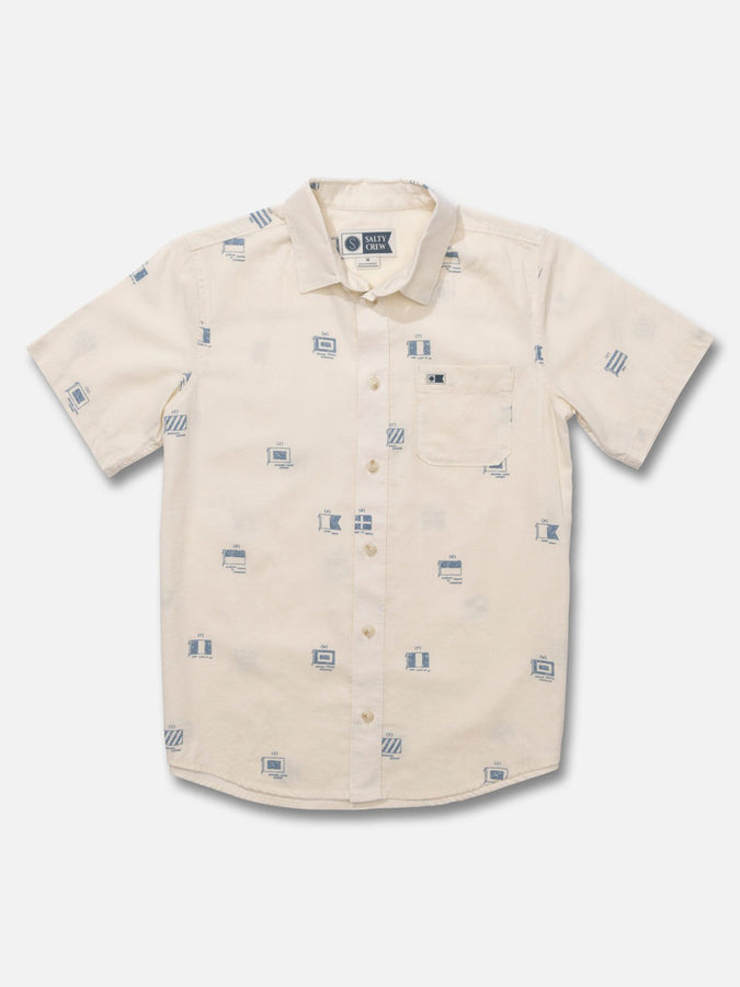 Salty Crew Session Short Sleeve Buttondown Shirt Fall 2025 | OFF WHITE
