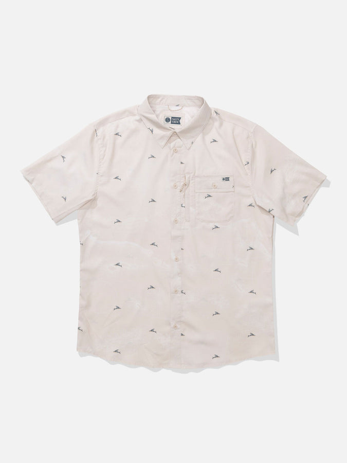 Salty Crew Flagship Uv Short Sleeve Buttondown Shirt Summer 2026 | NATURAL
