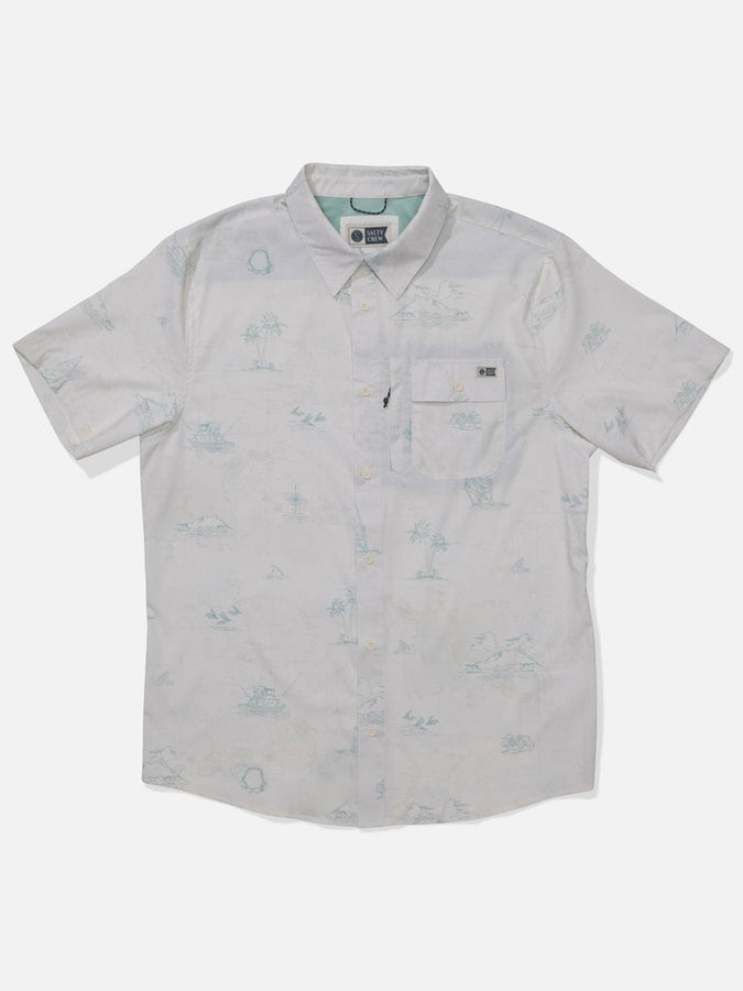 Salty Crew Flagship UV Short Sleeve Buttondown Shirt Spring 2026 | WHITE