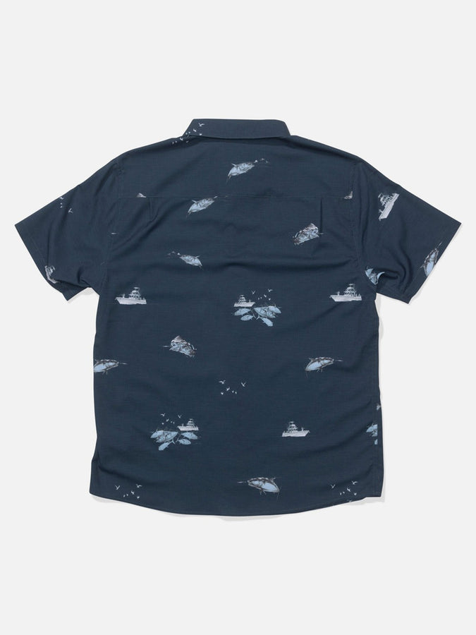Salty Crew Breezer Perf S/S Buttondown Shirt Spring 2026 | MIDNIGHT NAVY