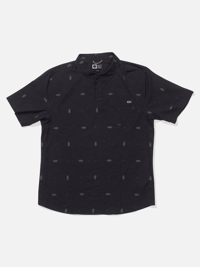 Salty Crew Breezer Perf Short Sleeve Polo Spring 2026 | BLACK