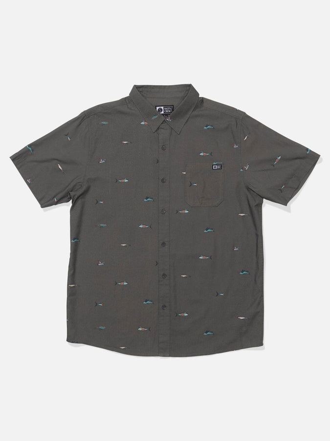 Salty Crew Crew Short Sleeve Buttondown Shirt Spring 2026 | CHARCOAL