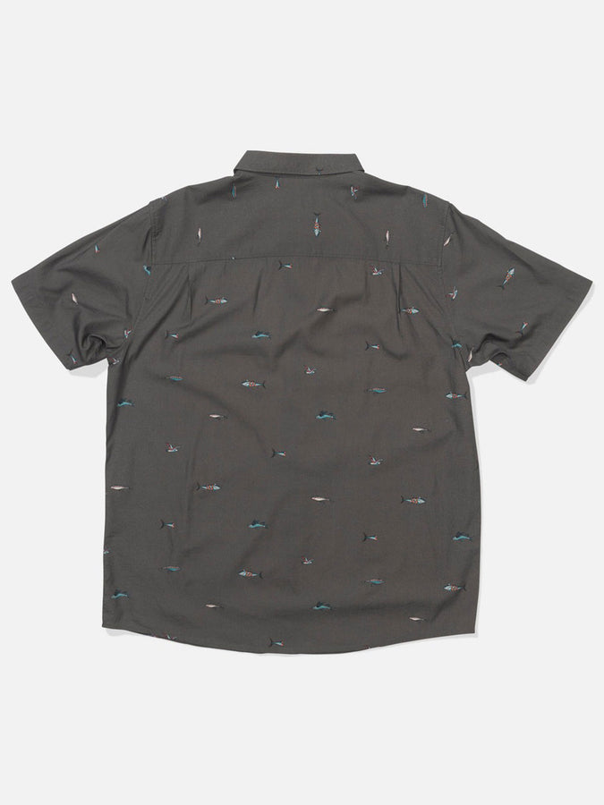 Salty Crew Crew Short Sleeve Buttondown Shirt Spring 2026 | CHARCOAL