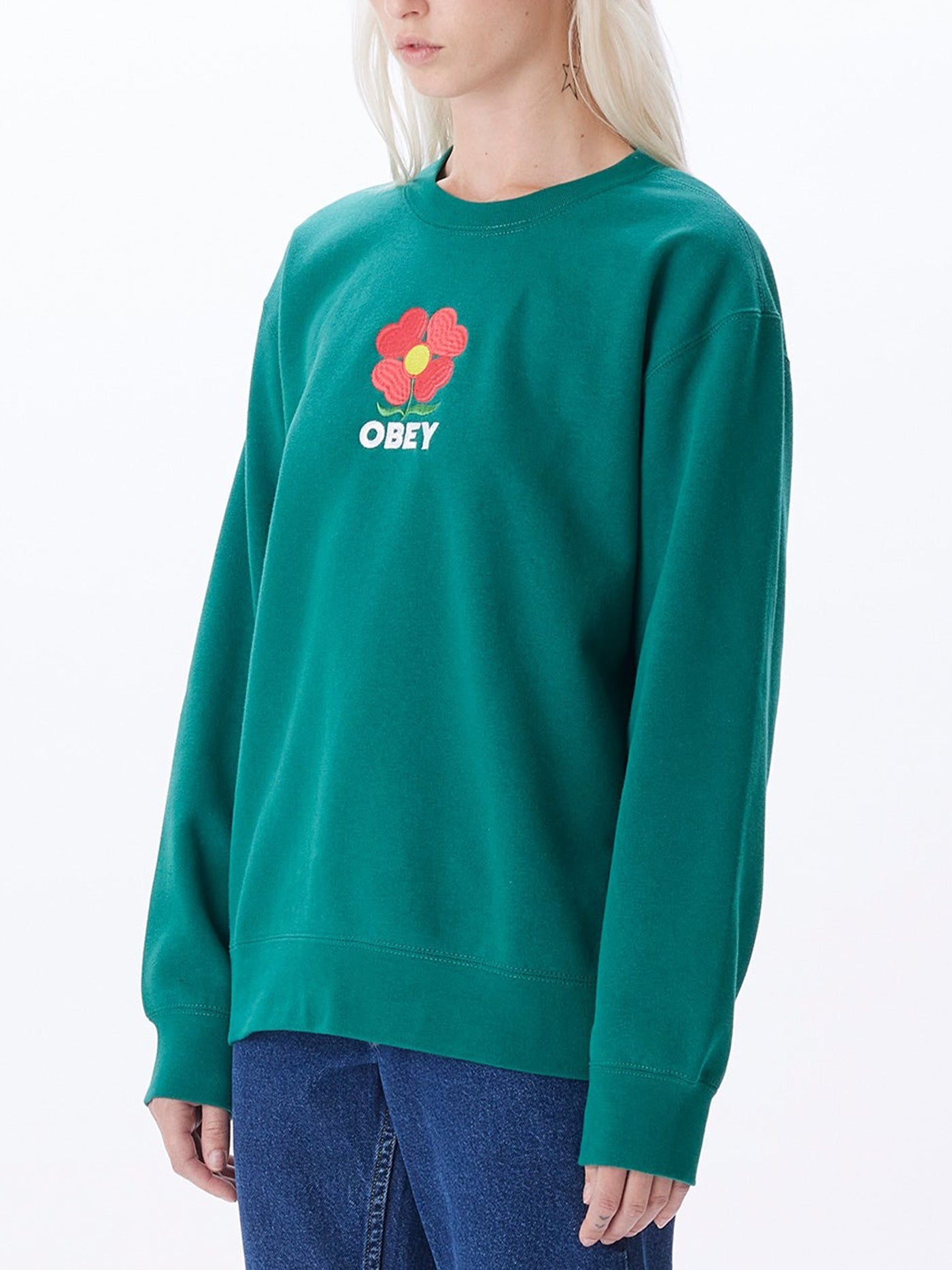 Obey crew shop neck womens