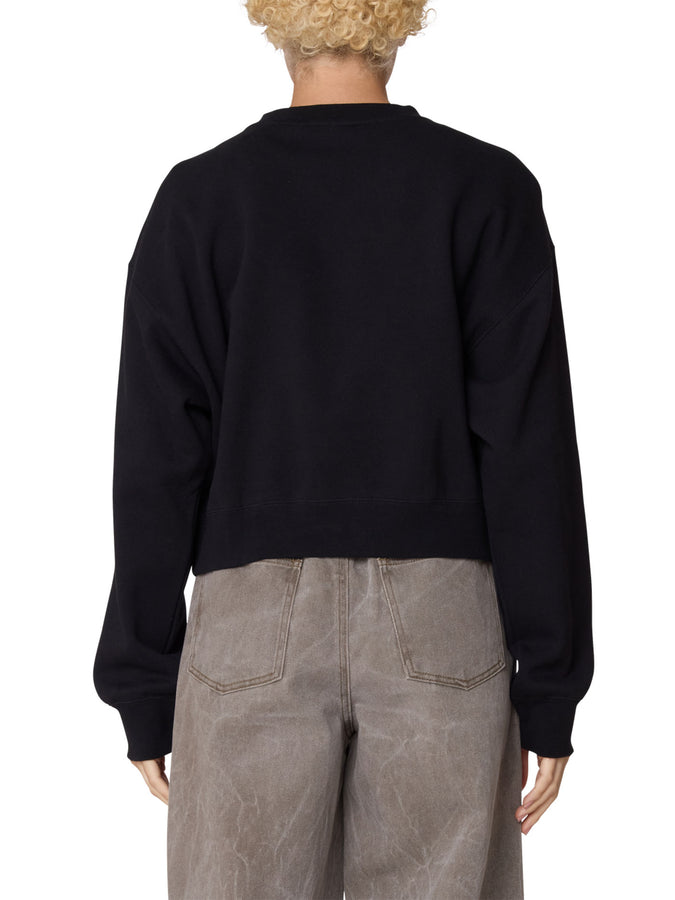 Obey Studios Cropped Crewneck Sweatshirt Fall 2025 | DIGITAL BLACK (DIB)