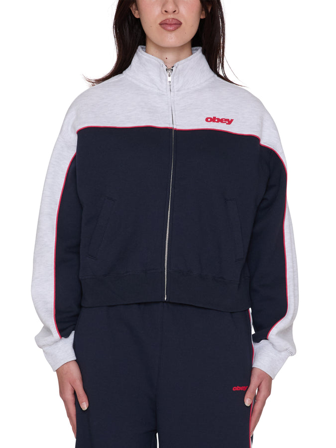 Obey Zeno Mock Neck Zip Sweatshirt Fall 2026 | DARK NAVY MULTI (DNV)