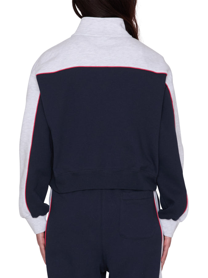 Obey Zeno Mock Neck Zip Sweatshirt Fall 2026 | DARK NAVY MULTI (DNV)