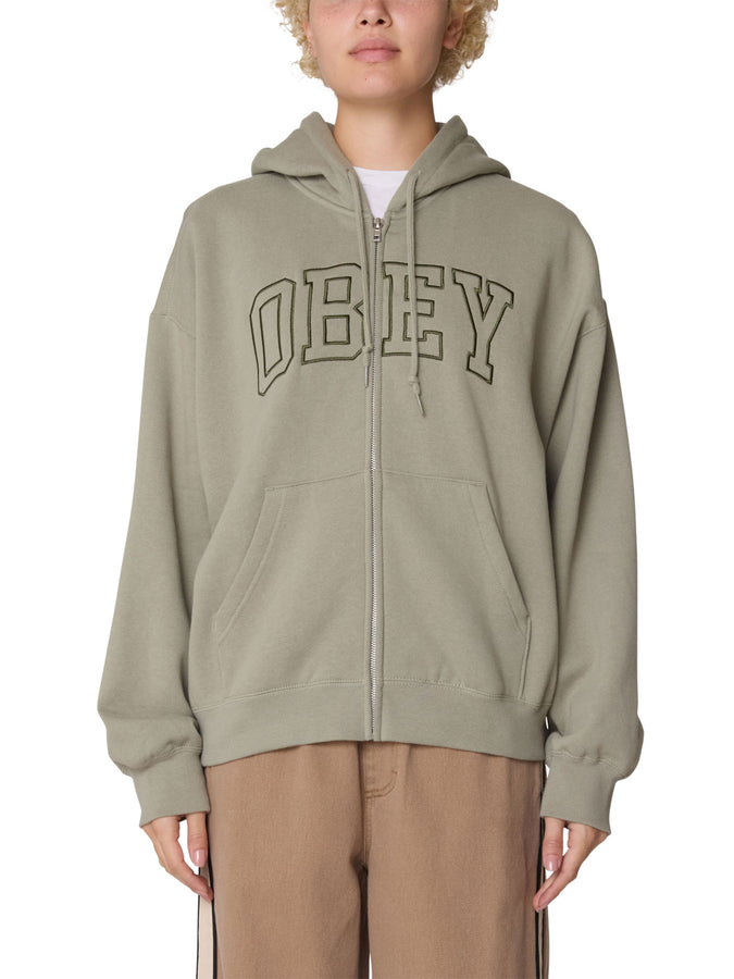 Obey Collegiate Baggy Zip Hoodie Fall 2025 | SHADOW (SHW)