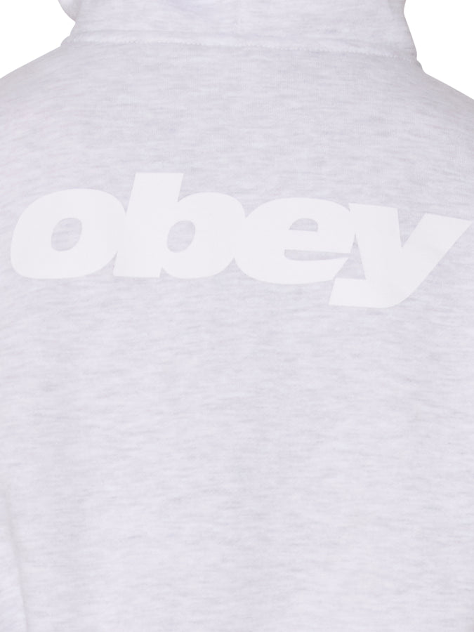 Obey Zip League Cropped Hoodie Spring 2026 | ASH HEATHER GREY (AHG)