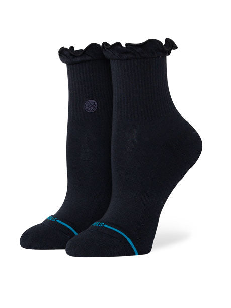 Stance Ruffle Icon Quarter Black Socks | BLACK (BLK)