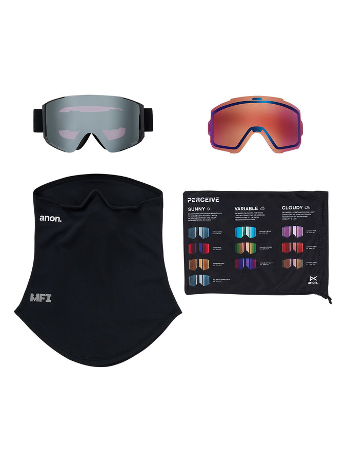Anon Sync Smoke/Prc Sunny Onyx + Violet + MFI Face Mask Goggle| SMOKE/PRCV SUNNY ONYX (Z55)