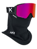 Anon Sync Black/Prc Sunny Red + Cloudy + MFI Face Mask Goggle