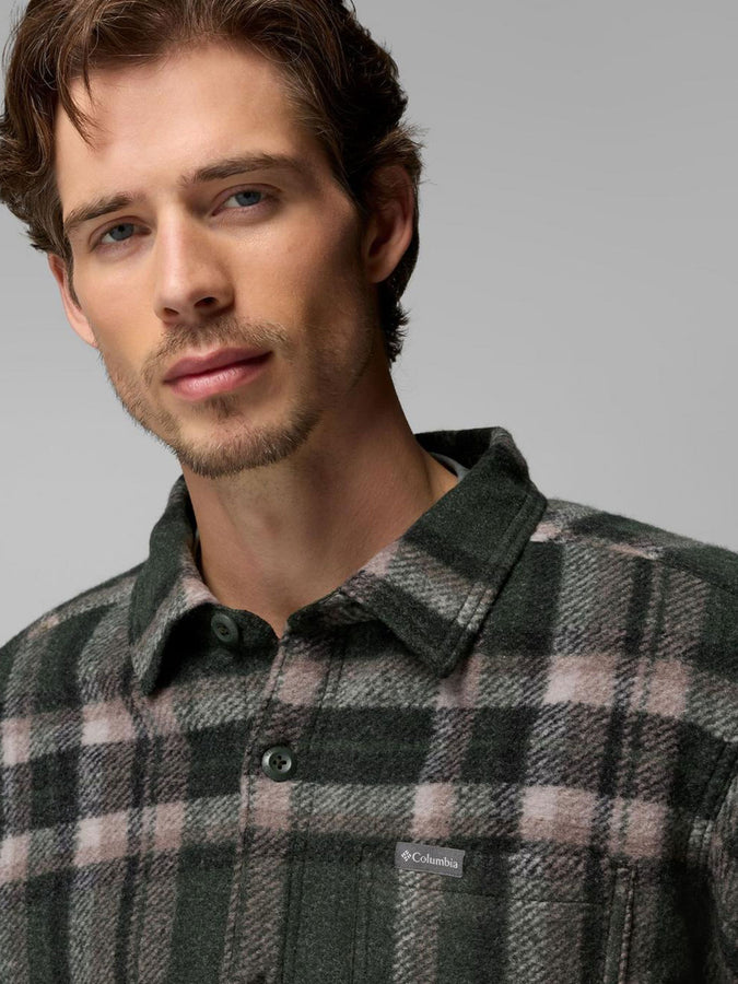 Columbia Hunter Arch Shacket L/S Buttondown Shirt Fall 2026 | GREENSCAPE TRACK PLAID (366)