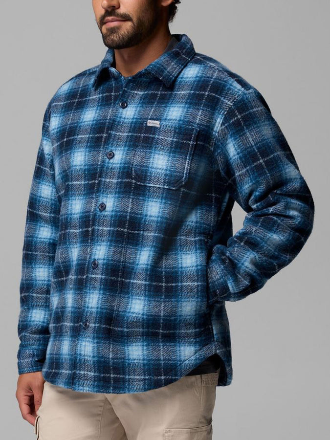 Columbia Hunter Arch Shacket L/S Buttondown Shirt Fall 2026 | COLLEGIATE NVY TRACK PLD (465)