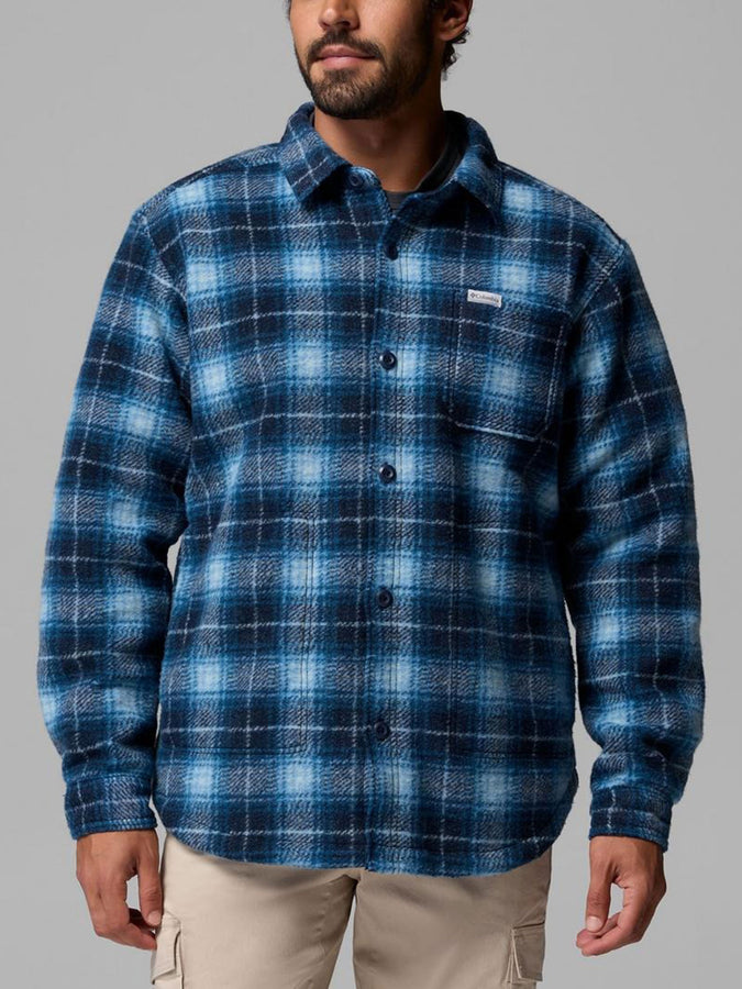Columbia Hunter Arch Shacket L/S Buttondown Shirt Fall 2026 | COLLEGIATE NVY TRACK PLD (465)