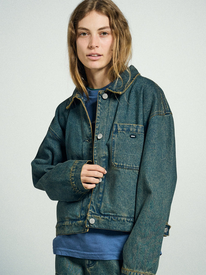 Obey Ines Denim Jacket Fall 2025 | YELLOW TINT WASH (YTW)
