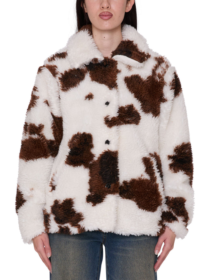 Obey Nolie Sherpa Short Jacket Fall 2026 | COW PRINT (COW)