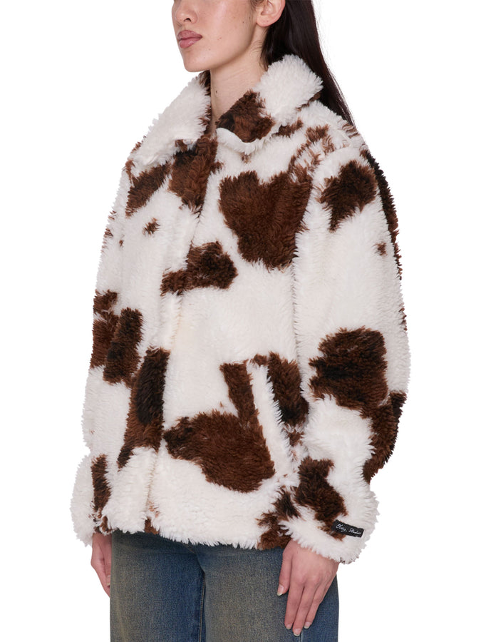 Obey Nolie Sherpa Short Jacket Fall 2026 | COW PRINT (COW)